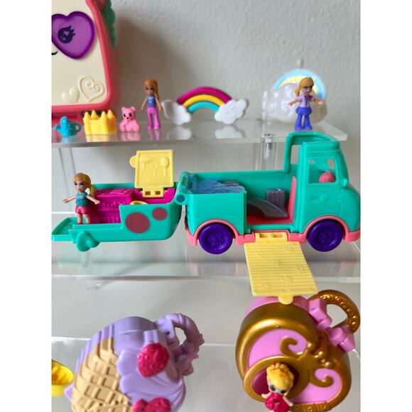 Collection of Shopkins and Polly Pocket Various Compact play-sets, 1 Vehicle - Picture 4 of 9